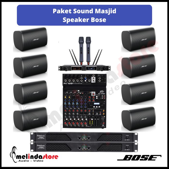 Paket Sound System Masjid Indoor Speaker Bose DM6SE | 8 Speaker